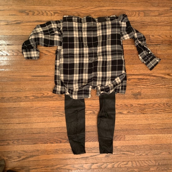 R13 Veder plaid with leather pant - Picture 6 of 9